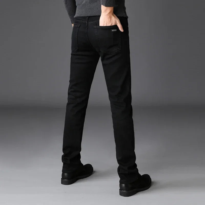 Men's Classic Stretch Denim Biker Jeans