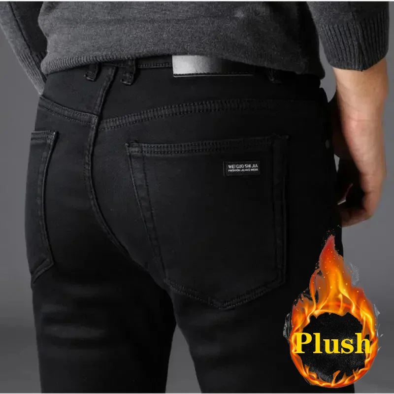 Men's Classic Stretch Denim Biker Jeans